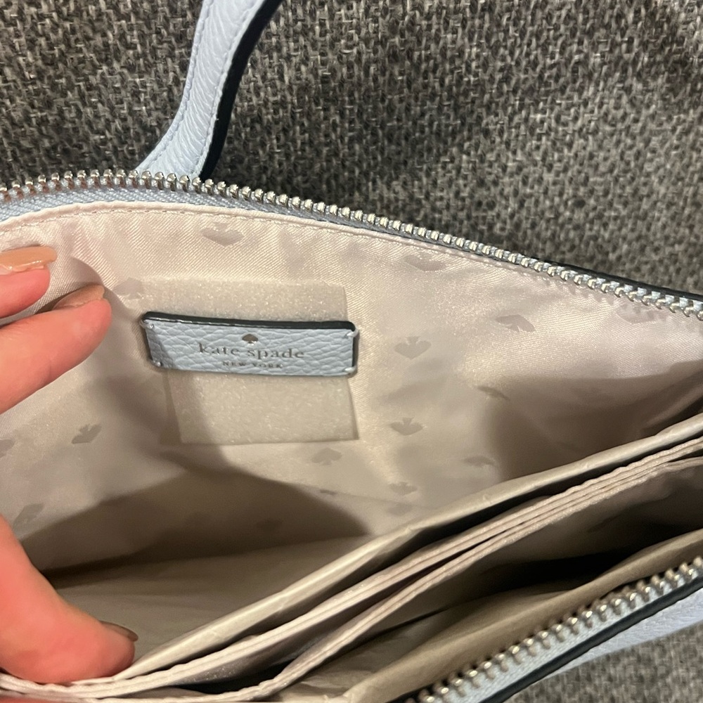 Kate Spade Powder Blue Handbag with adjustable shoulder or crossbody strap - Picture 6 of 9